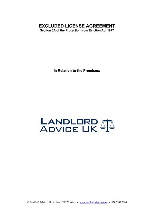 Landlord Advice UK Excluded License Agreement
